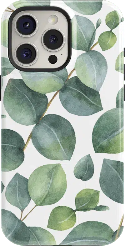 Leaf Me Alone | Green Floral Print Case iPhone Case get.casely Classic iPhone 12 Pro