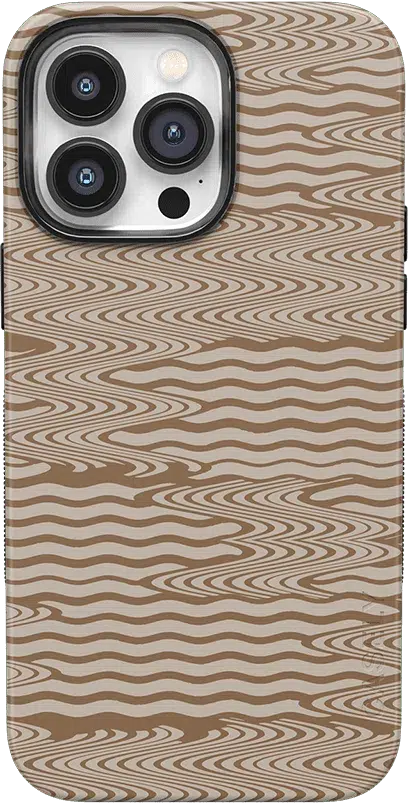 Mocha Ripple | Brown Waves Case iPhone Case get.casely Bold + MagSafe® iPhone 14 Pro Max 