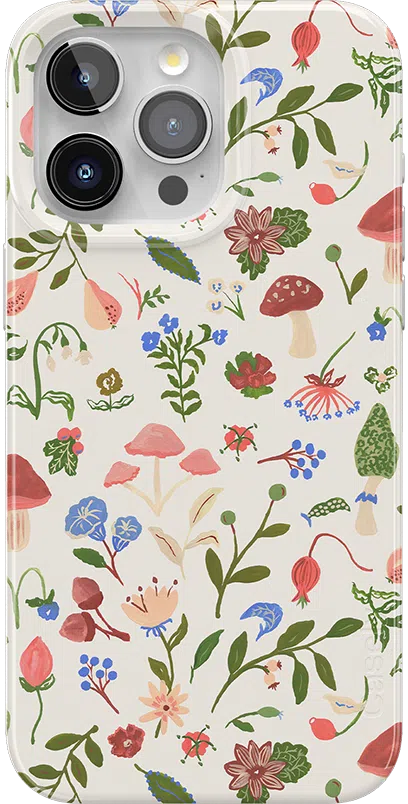 Garden Party | Mushroom Floral Case iPhone Case get.casely Classic + MagSafe® iPhone 15 Pro Max 