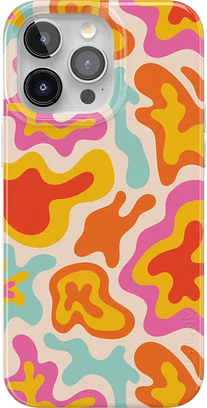 Tropical Color Splash | Abstract Retro Case iPhone Case get.casely Classic + MagSafe® iPhone 15 Pro 