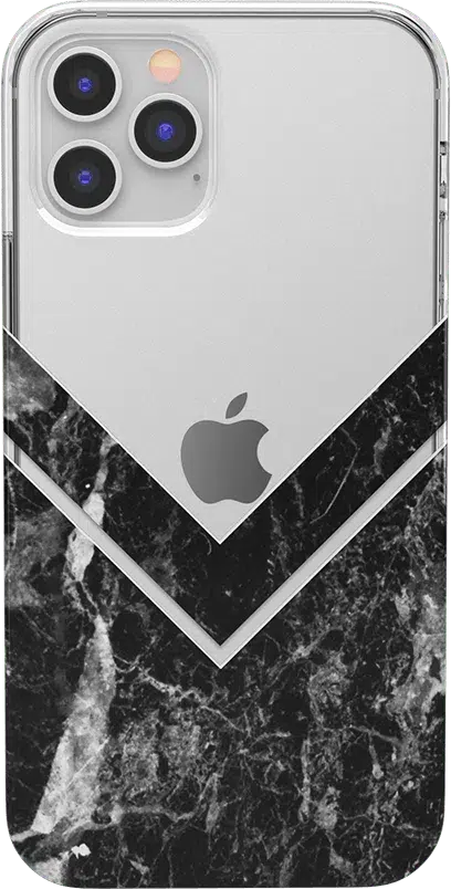 Sleek and Simple | Black Marble V Clear Case iPhone Case get.casely Classic iPhone 12 Pro 