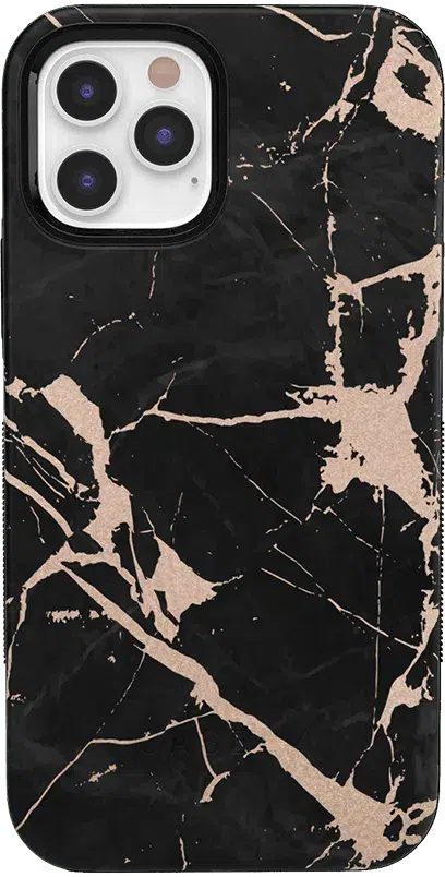 Hidden Gem | Rose Gold and Black Marble Case iPhone Case get.casely Bold iPhone 12 Pro Max 