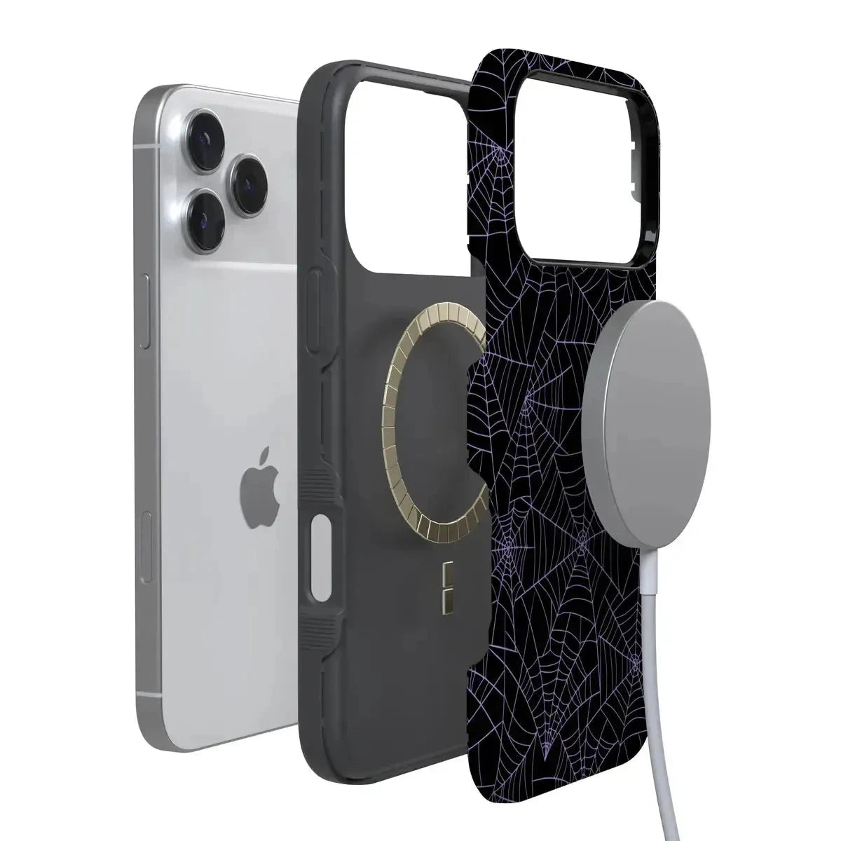 Casely Galaxy S26 Plus Compatible with MagSafe Midnight Web | Spider Web Case Bold Flex + MagSafe Casely Galaxy S26 Plus Compatible with MagSafe Midnight Web | Spider Web Case Bold Flex + MagSafe