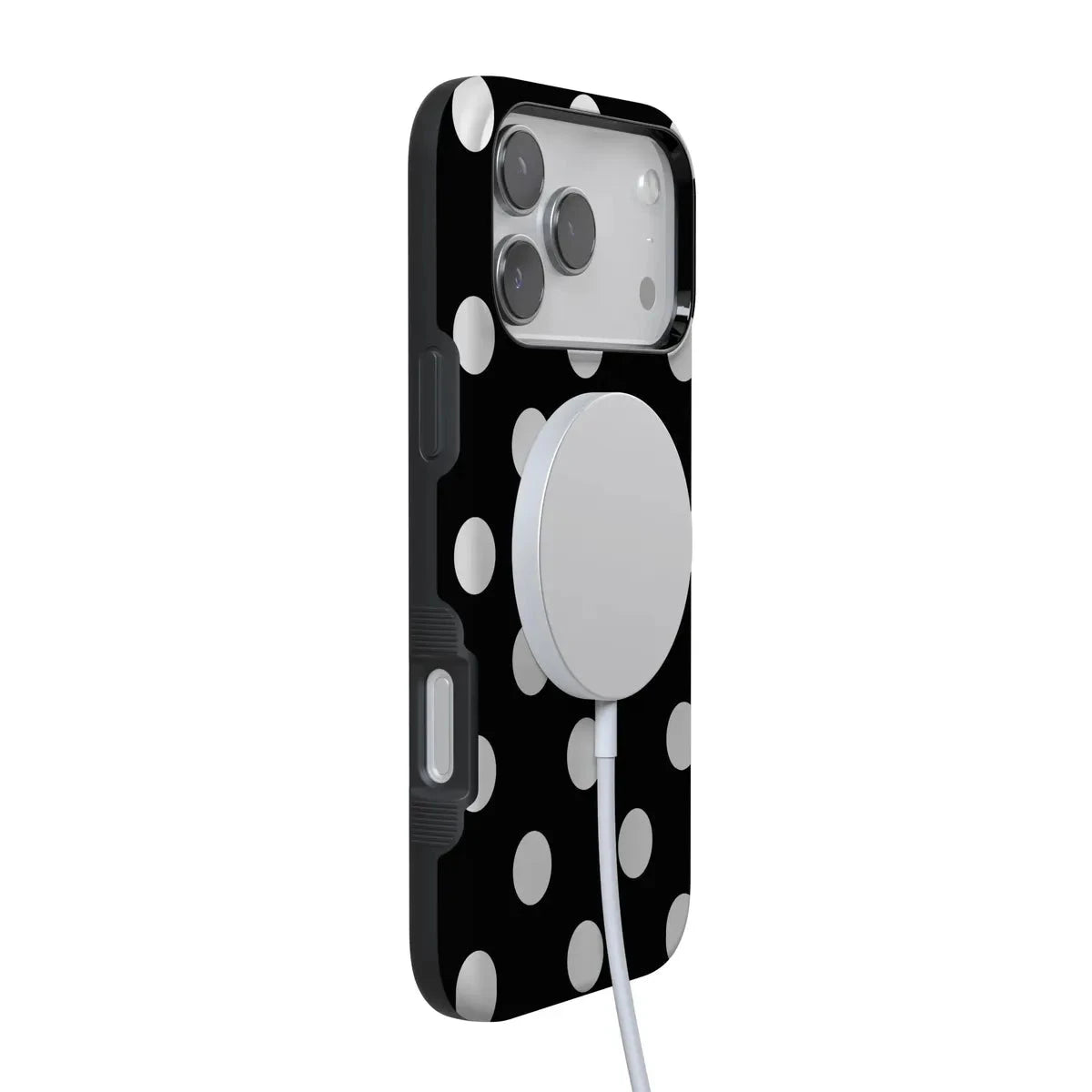 Casely iPhone 15 Pro Compatible with MagSafe Polka Dots | High Contrast Design Case Essential + MagSafe Casely iPhone 15 Pro Compatible with MagSafe Polka Dots | High Contrast Design Case Essential + MagSafe