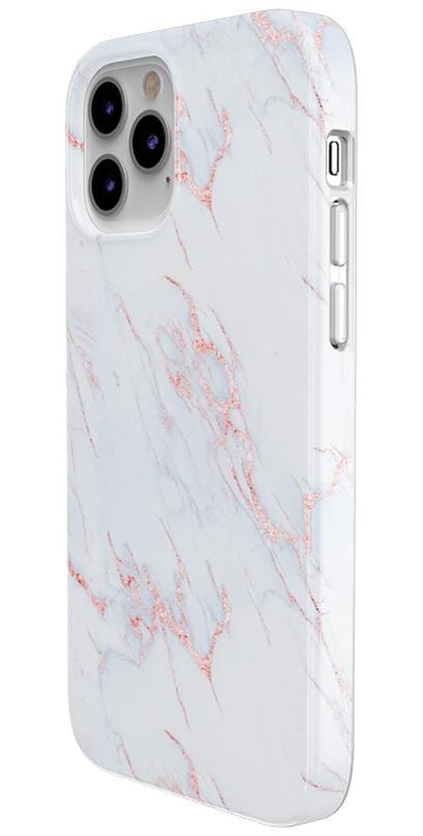 white phone cases Shiny Pink Beautiful White Marble iPhone Case & Cover