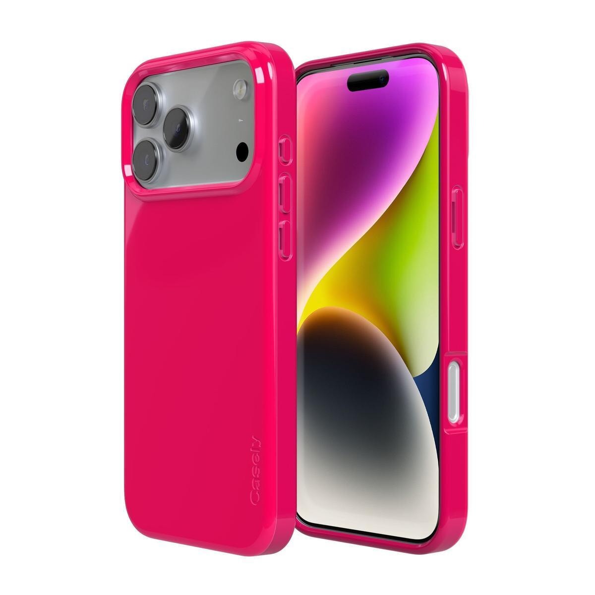 Casely iPhone 17 Compatible with MagSafe Think Pink | Solid Neon Pink Case Bold Flex + MagSafe Casely iPhone 17 Compatible with MagSafe Think Pink | Solid Neon Pink Case Bold Flex + MagSafe