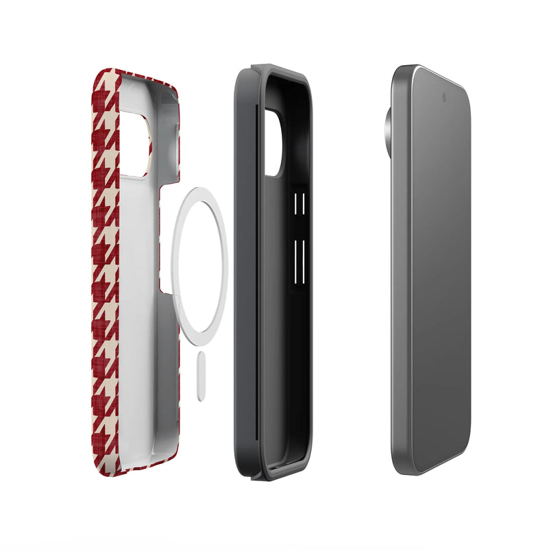 Scarlet Stitch | Red Houndstooth Case