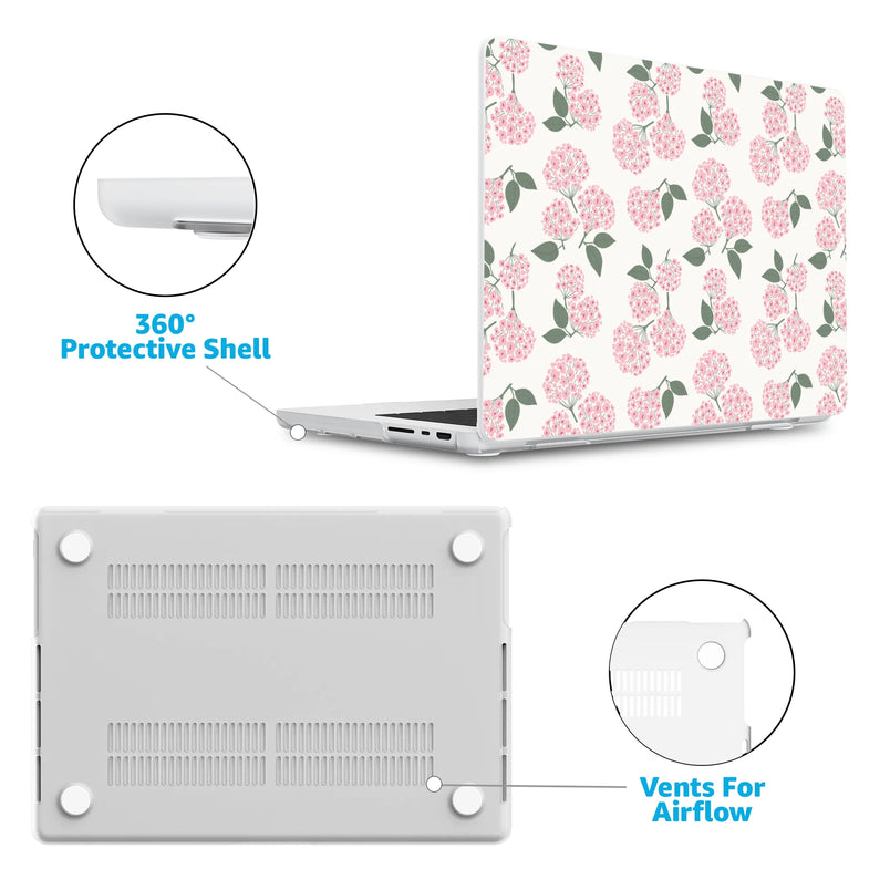 Nantucket Cottage | Pink Hydrangea Laptop Shell