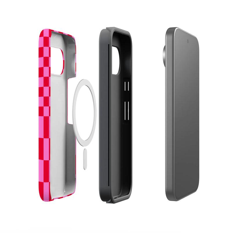 Vibe Check | Pink Checkerboard Case