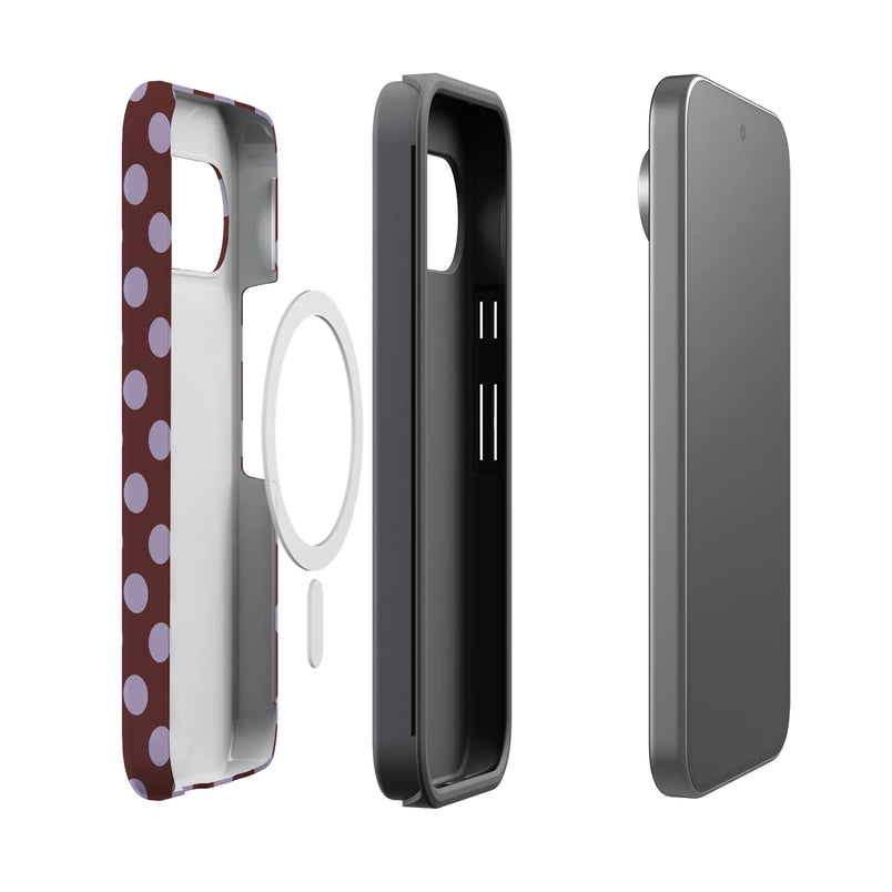 Spotted in SoHo | Burgundy Polka Dot Case