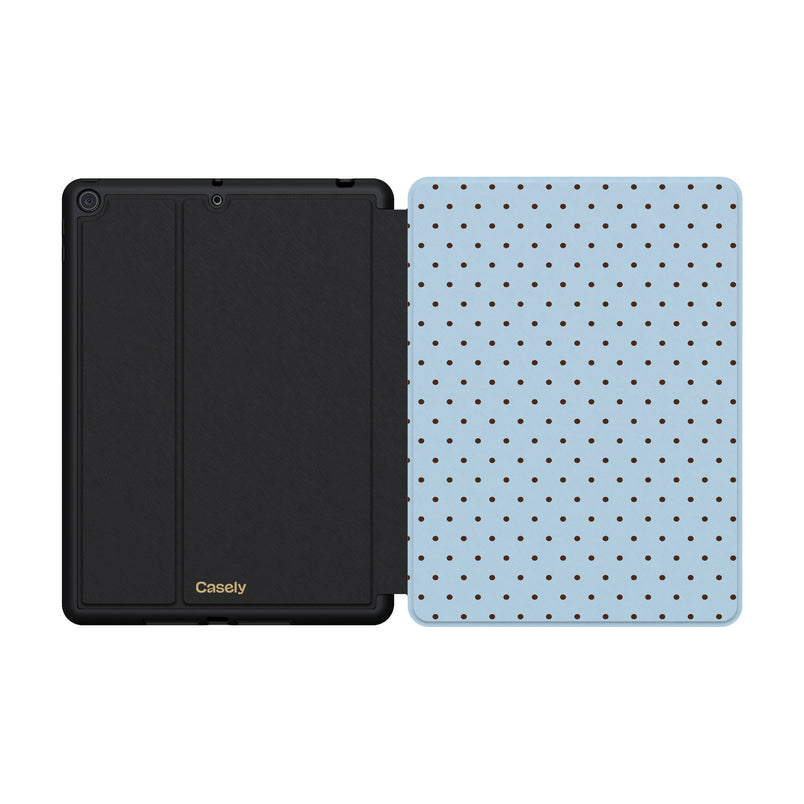 On the Dot | Blue Polka Dot iPad Case