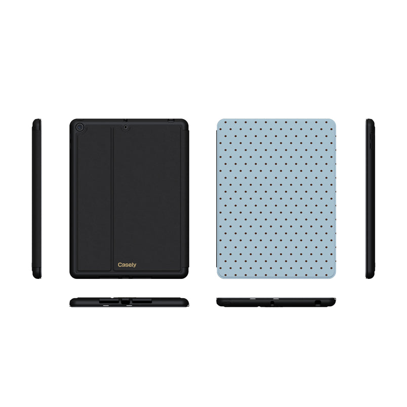On the Dot | Blue Polka Dot iPad Case