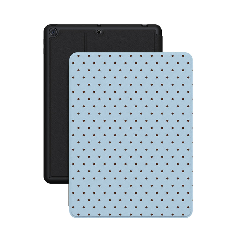 On the Dot | Blue Polka Dot iPad Case