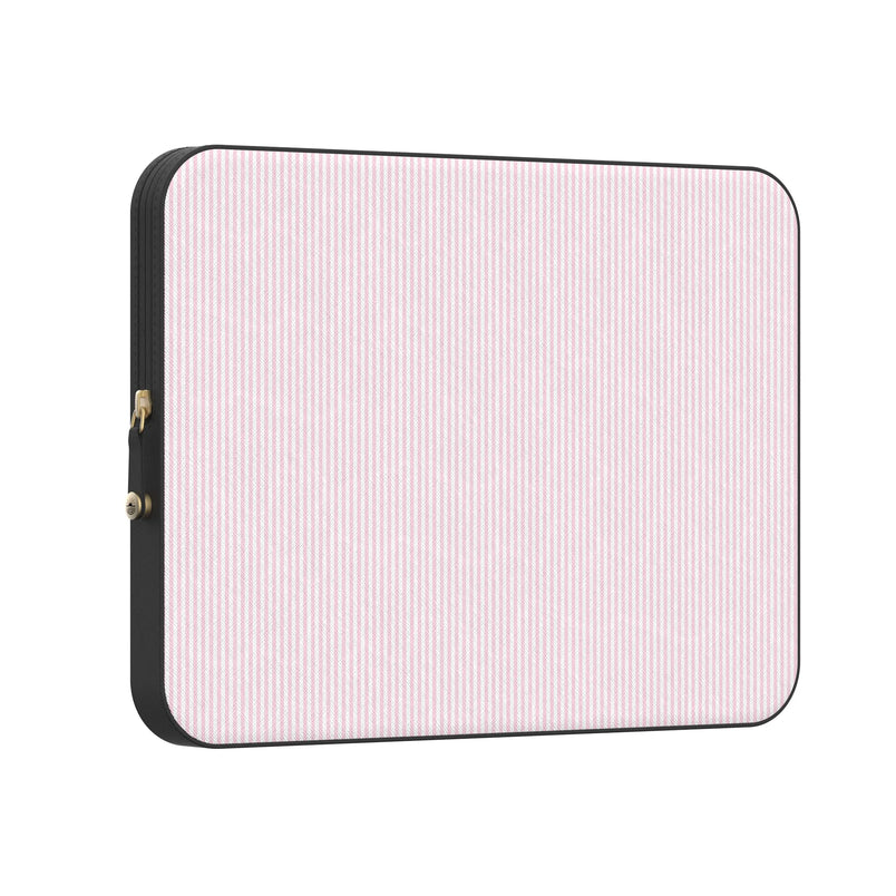 Stripes and the City | Light Pink Pinstripe Laptop Case