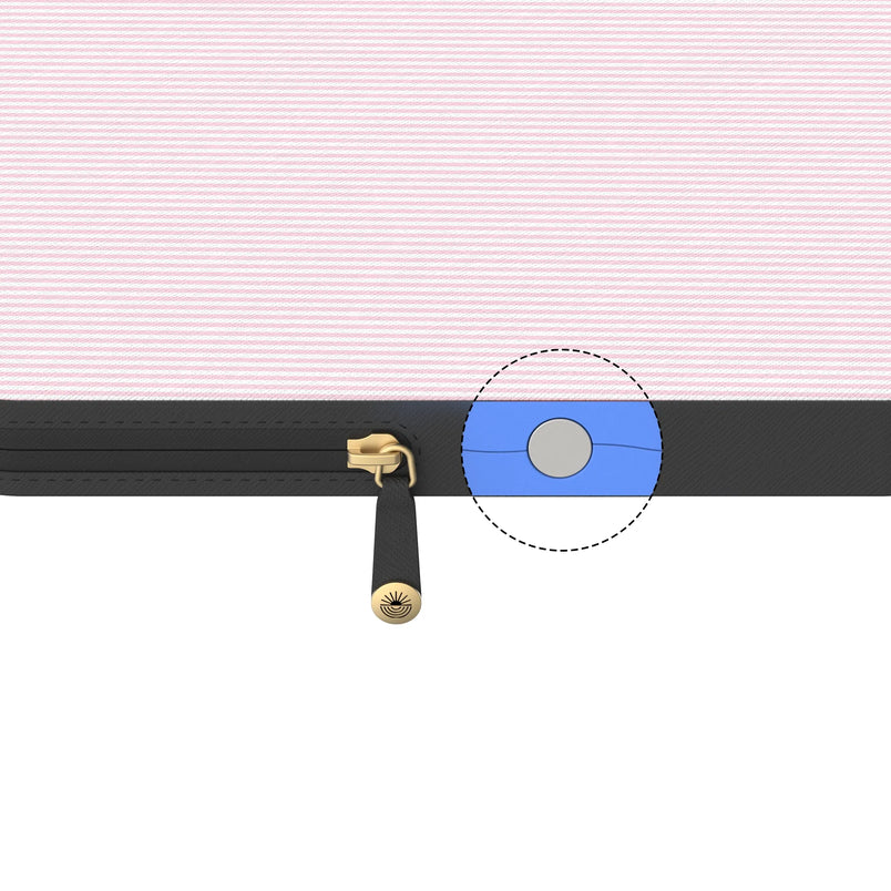 Stripes and the City | Light Pink Pinstripe Laptop Case