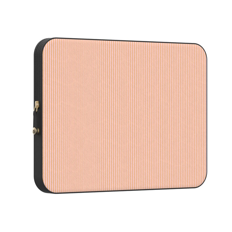 Stripes and the City | Orange & Pink Pinstripe Laptop Case
