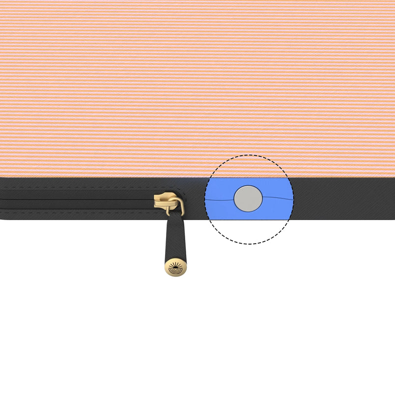 Stripes and the City | Orange & Pink Pinstripe Laptop Case