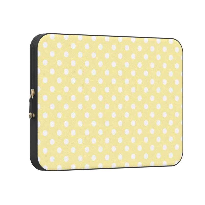 Spotted in SoHo | Yellow Polka Dot Laptop Case