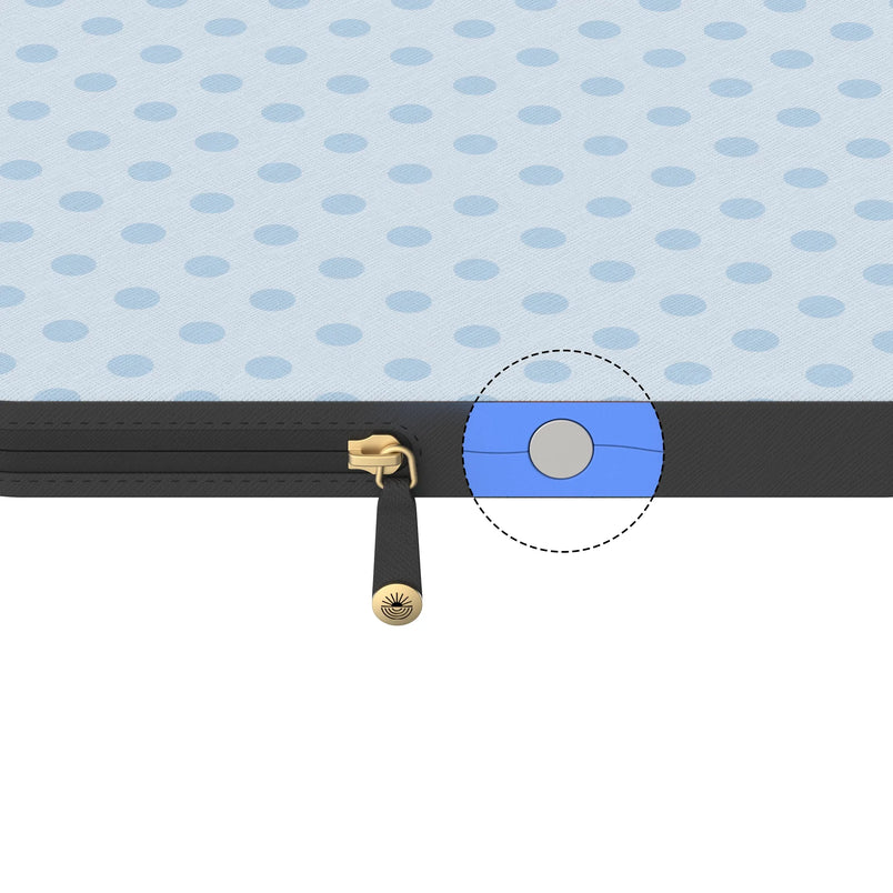 Spotted in SoHo | Light Blue Polka Dot Laptop Case