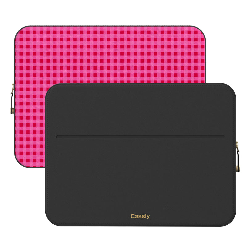 Sweet Jam | Hot Pink Gingham Laptop Case