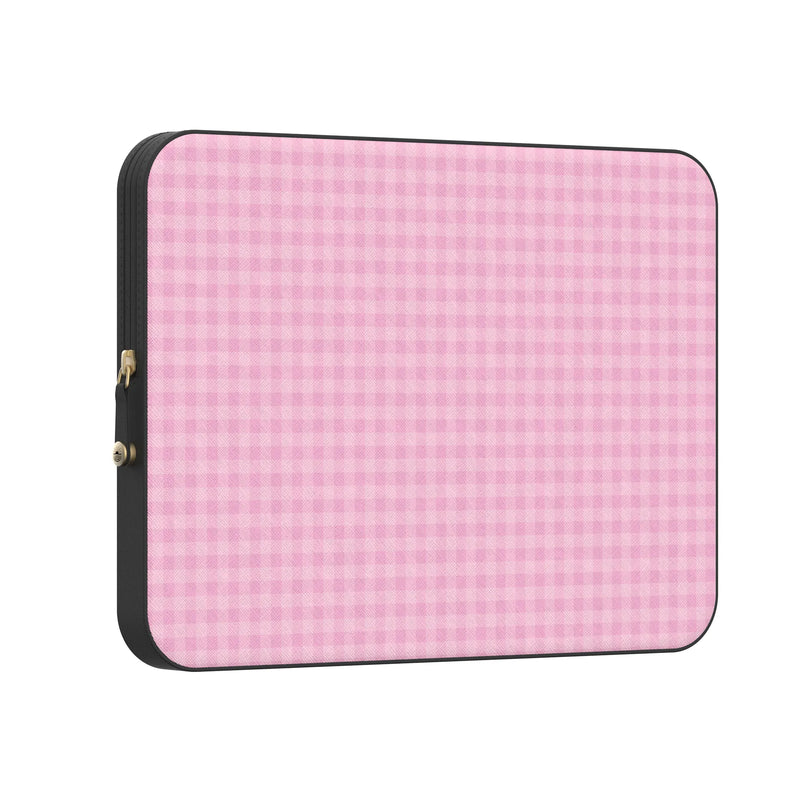 Sweet Jam | Light Pink Gingham Laptop Case