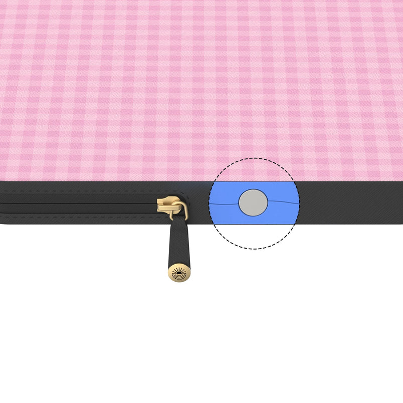 Sweet Jam | Light Pink Gingham Laptop Case