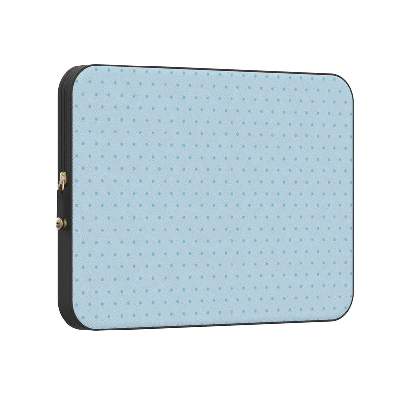 On the Dot | Blue Monochrome Polka Dot Laptop Case