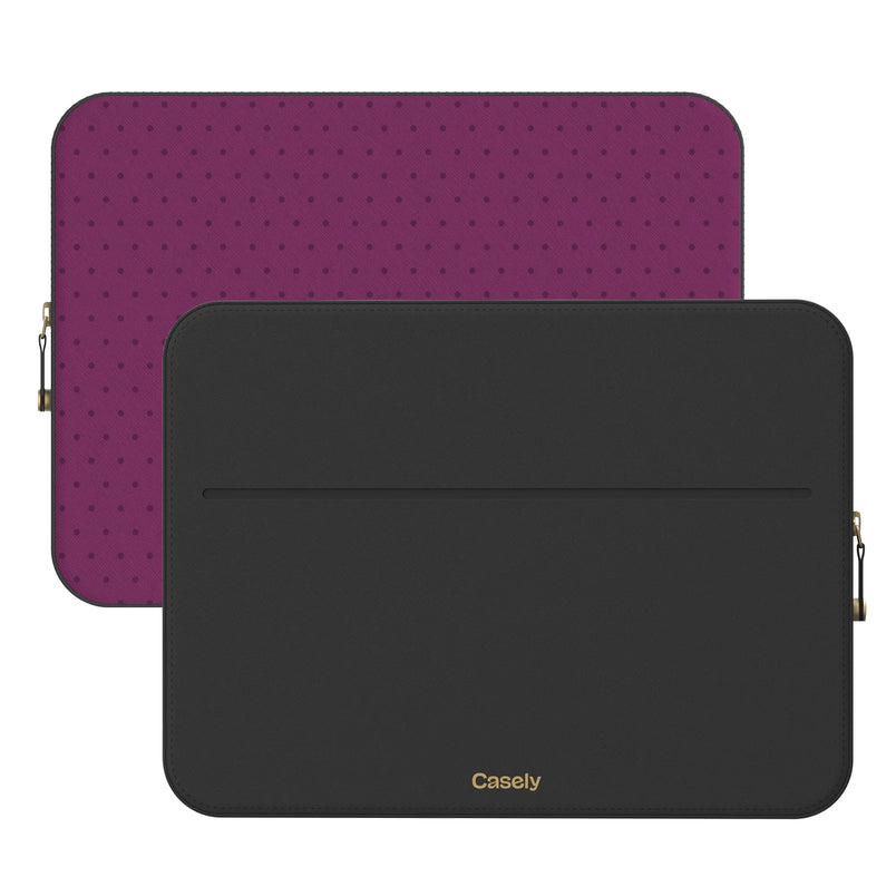 On the Dot | Plum Polka Dot Laptop Case