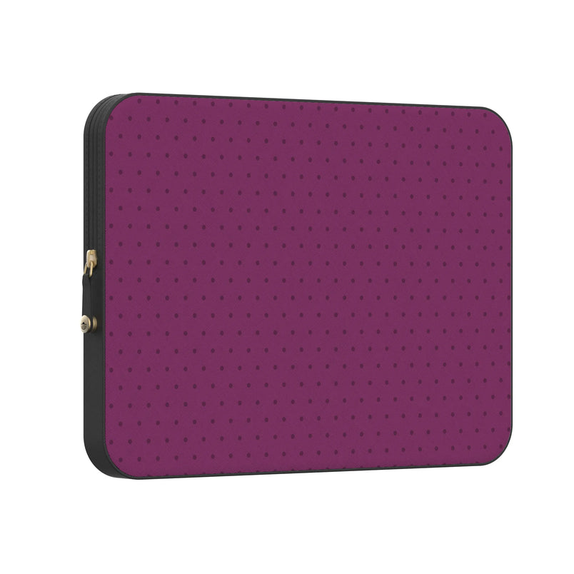 On the Dot | Plum Polka Dot Laptop Case