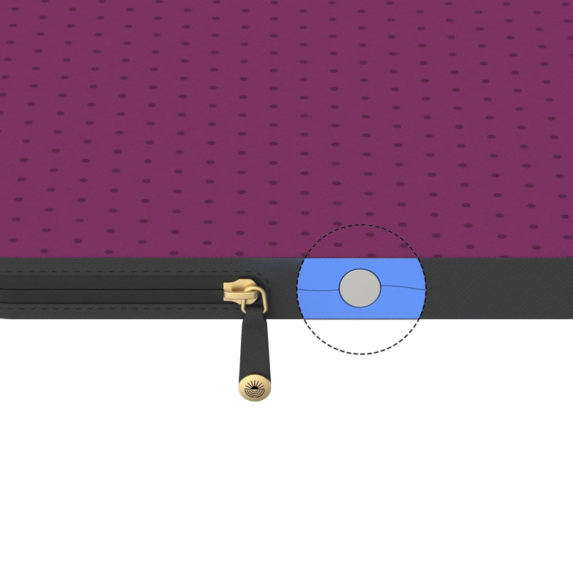 On the Dot | Plum Polka Dot Laptop Case