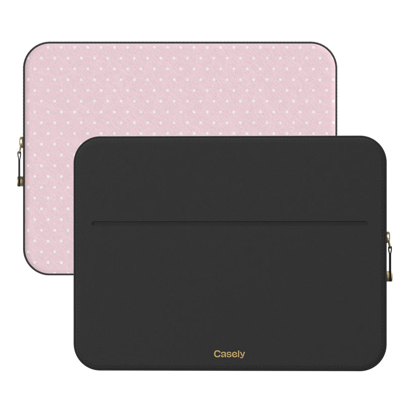 On the Dot | Pink & White Polka Dot Laptop Case