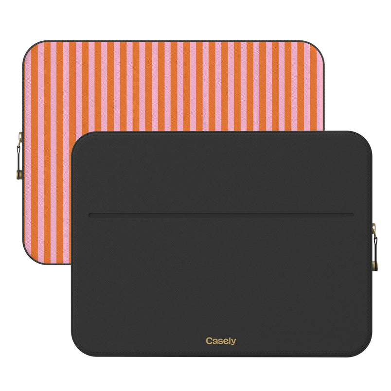 Perfect Stripes | Orange & Pink Stripes Laptop Case