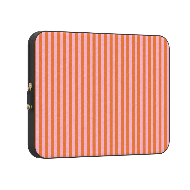Perfect Stripes | Orange & Pink Stripes Laptop Case
