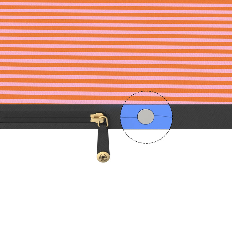 Perfect Stripes | Orange & Pink Stripes Laptop Case