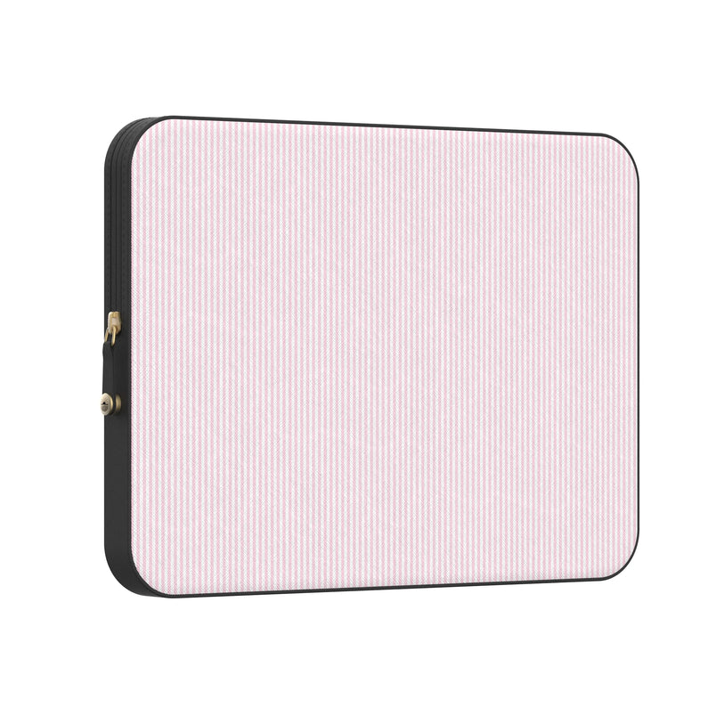 Stripes and the City | Light Pink Pinstripe Laptop Case