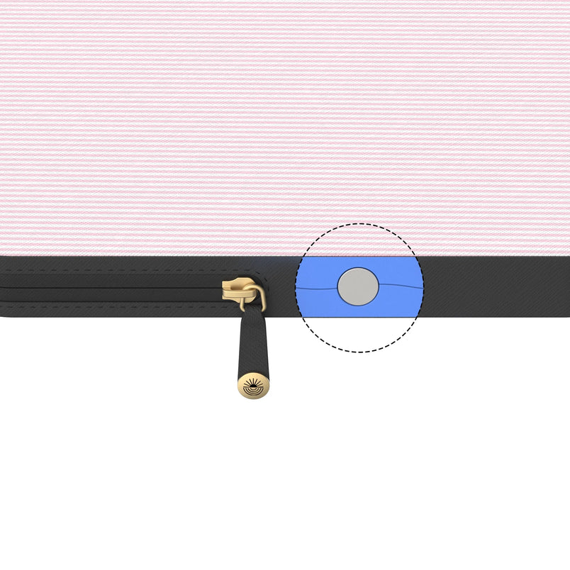 Stripes and the City | Light Pink Pinstripe Laptop Case
