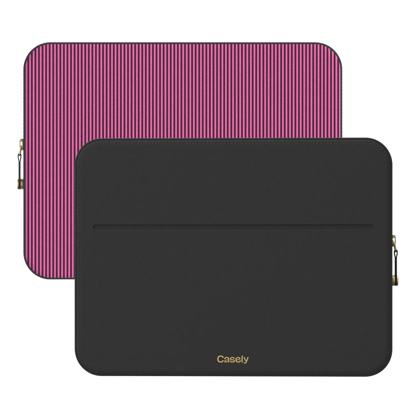 Stripes and the City | Pink & Purple Pinstripe Laptop Case