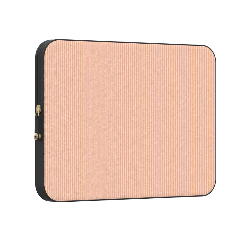 Stripes and the City | Orange & Pink Pinstripe Laptop Case