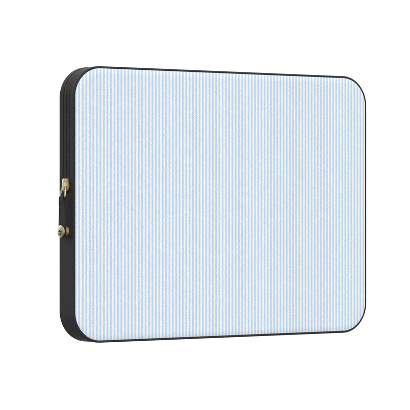 Stripes and the City | Light Blue Pinstripe Laptop Case
