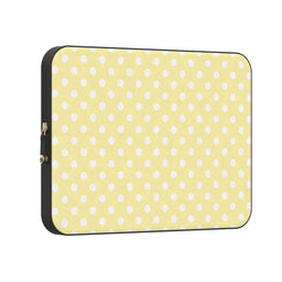 Spotted in SoHo | Yellow Polka Dot Laptop Case