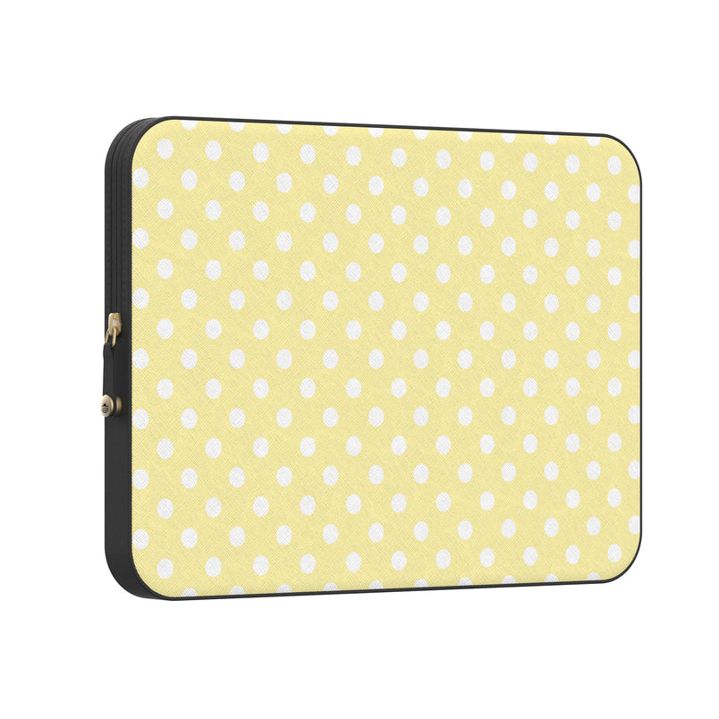 Spotted in SoHo | Yellow Polka Dot Laptop Case