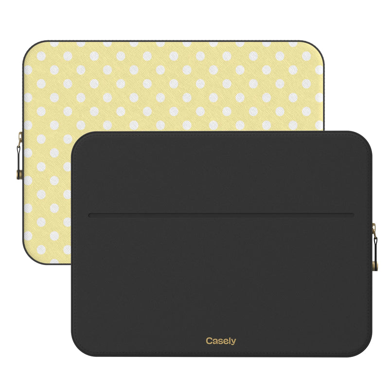 Spotted in SoHo | Yellow Polka Dot Laptop Case