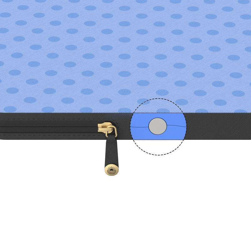 Spotted in SoHo | Periwinkle Polka Dot Laptop Case