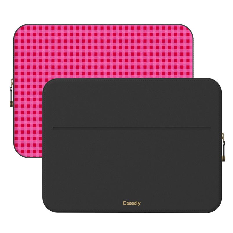 Sweet Jam | Hot Pink Gingham Laptop Case