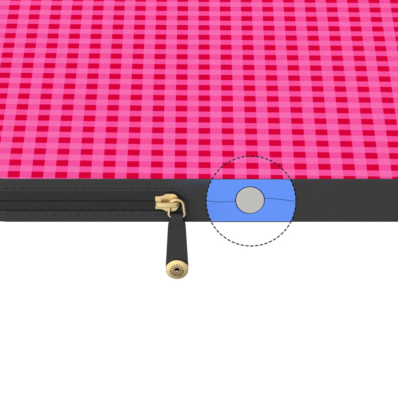 Sweet Jam | Hot Pink Gingham Laptop Case