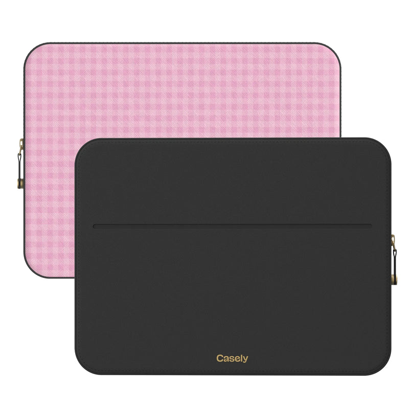 Sweet Jam | Light Pink Gingham Laptop Case