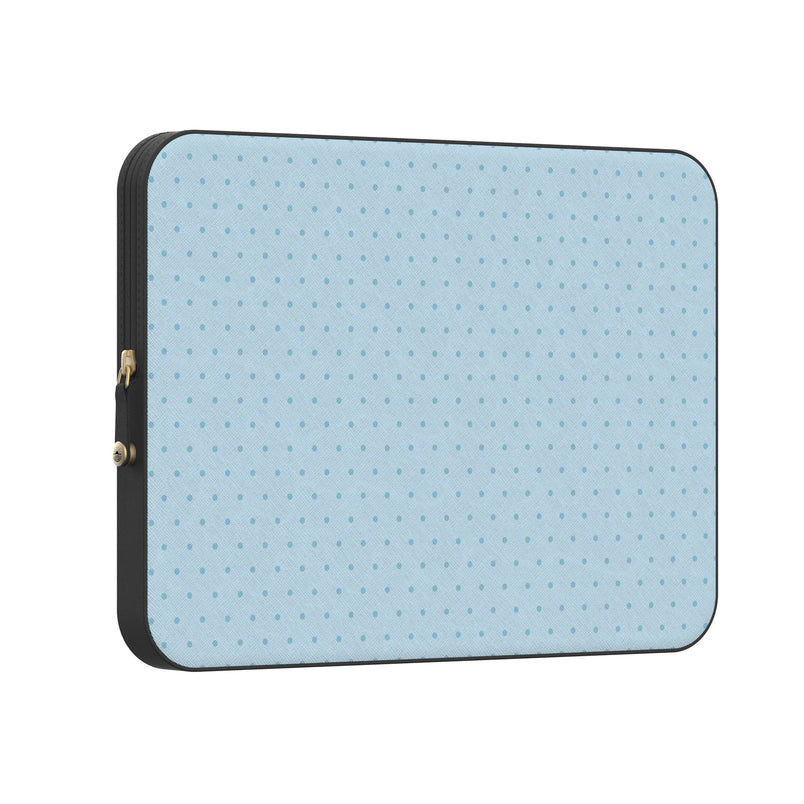 On the Dot | Blue Monochrome Polka Dot Laptop Case
