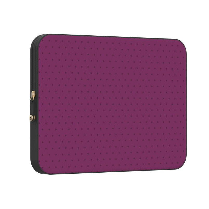 On the Dot | Plum Polka Dot Laptop Case