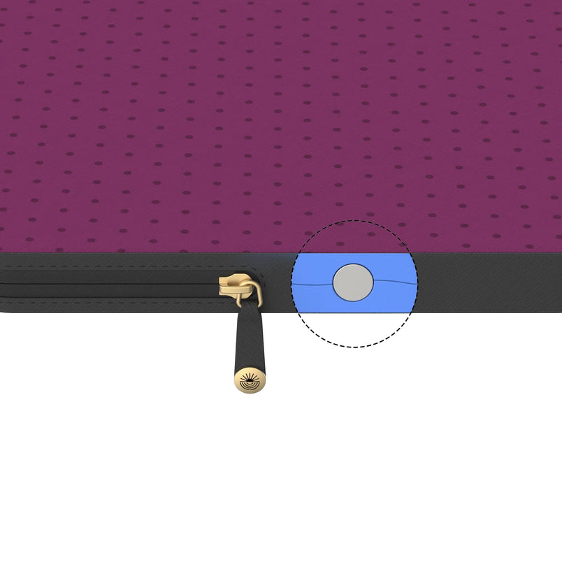 On the Dot | Plum Polka Dot Laptop Case