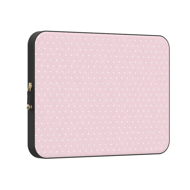 On the Dot | Pink & White Polka Dot Laptop Case